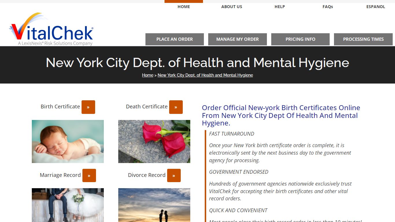 New York City (NY) Birth Certificates | Order Records - VitalChek